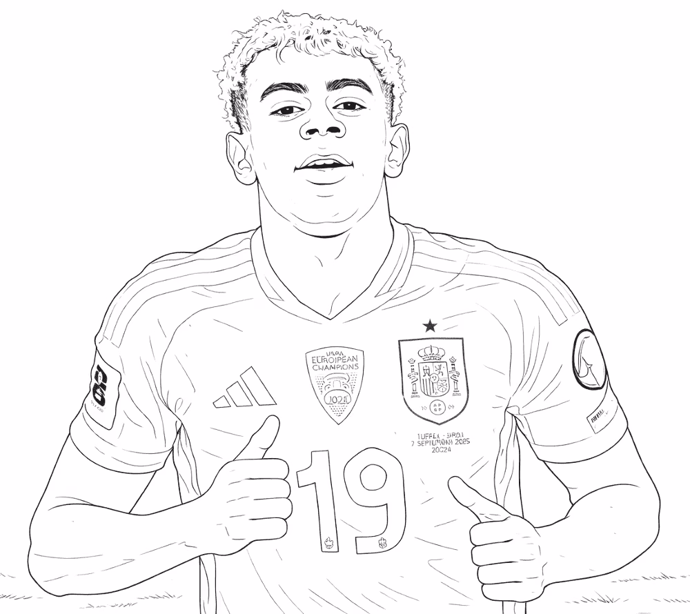 Jogadores para colorir — desenho para imprimir