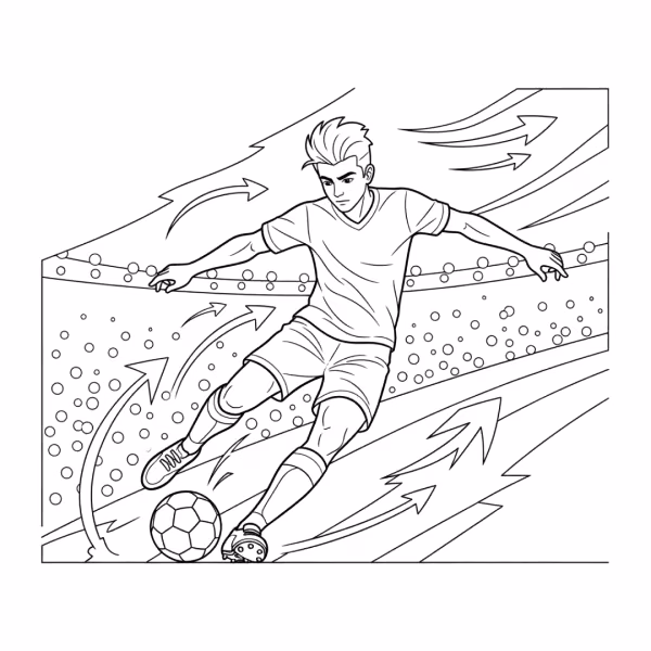 Jogadores para colorir — desenho para imprimir