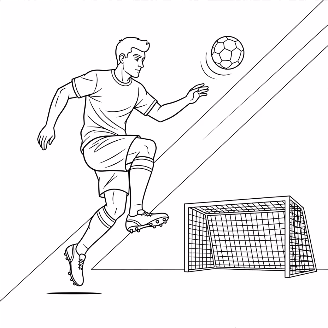 Jogadores para colorir — desenho para imprimir