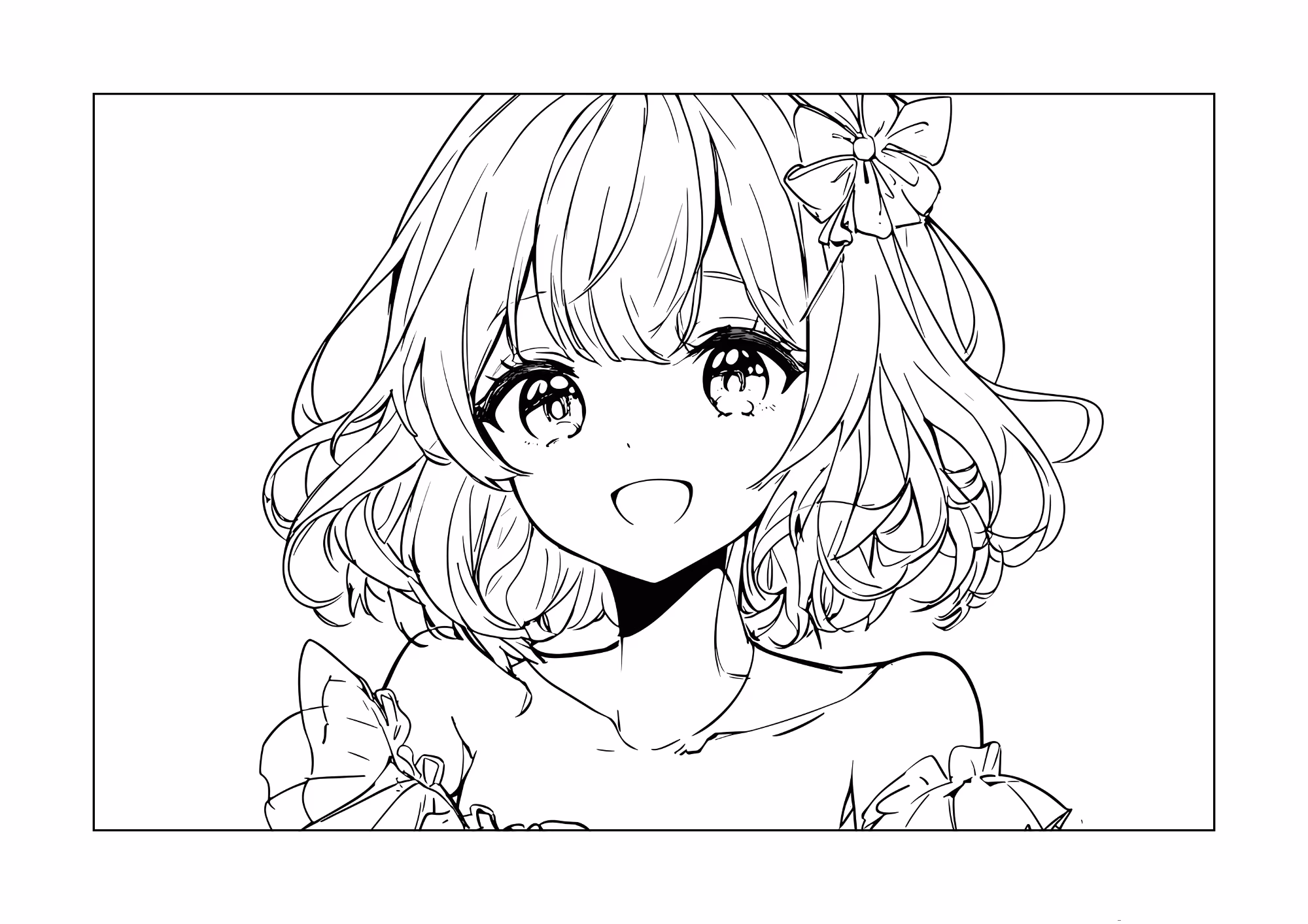 Kawaii para colorir — desenho para imprimir