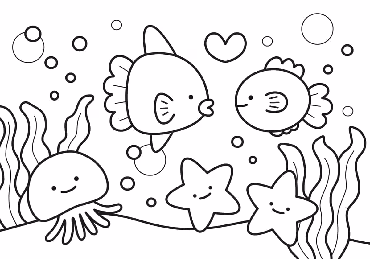 Kawaii para colorir — desenho para imprimir