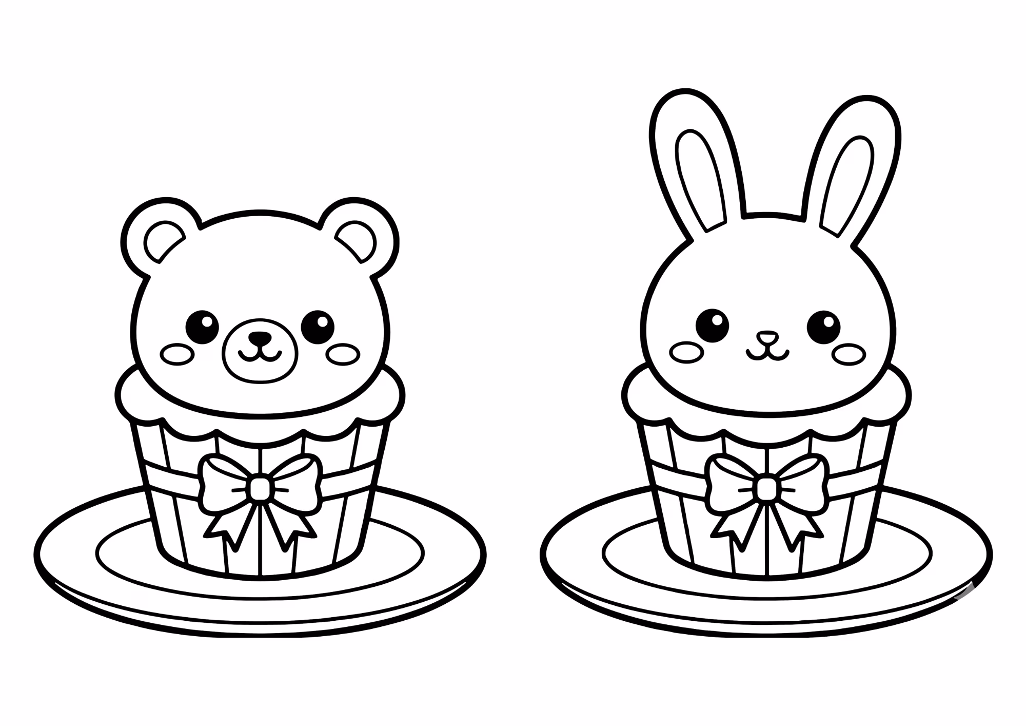 Kawaii para colorir — desenho para imprimir