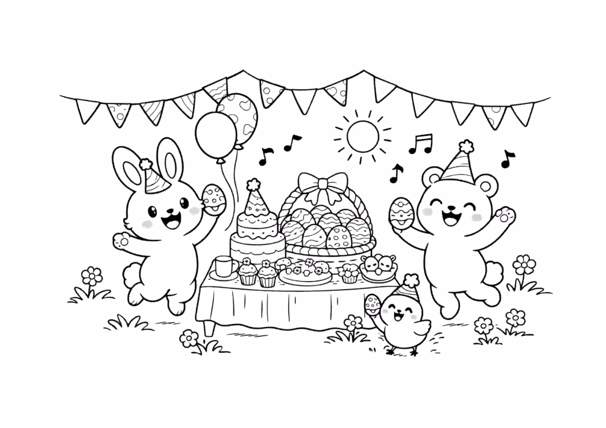 Kawaii para colorir — desenho para imprimir