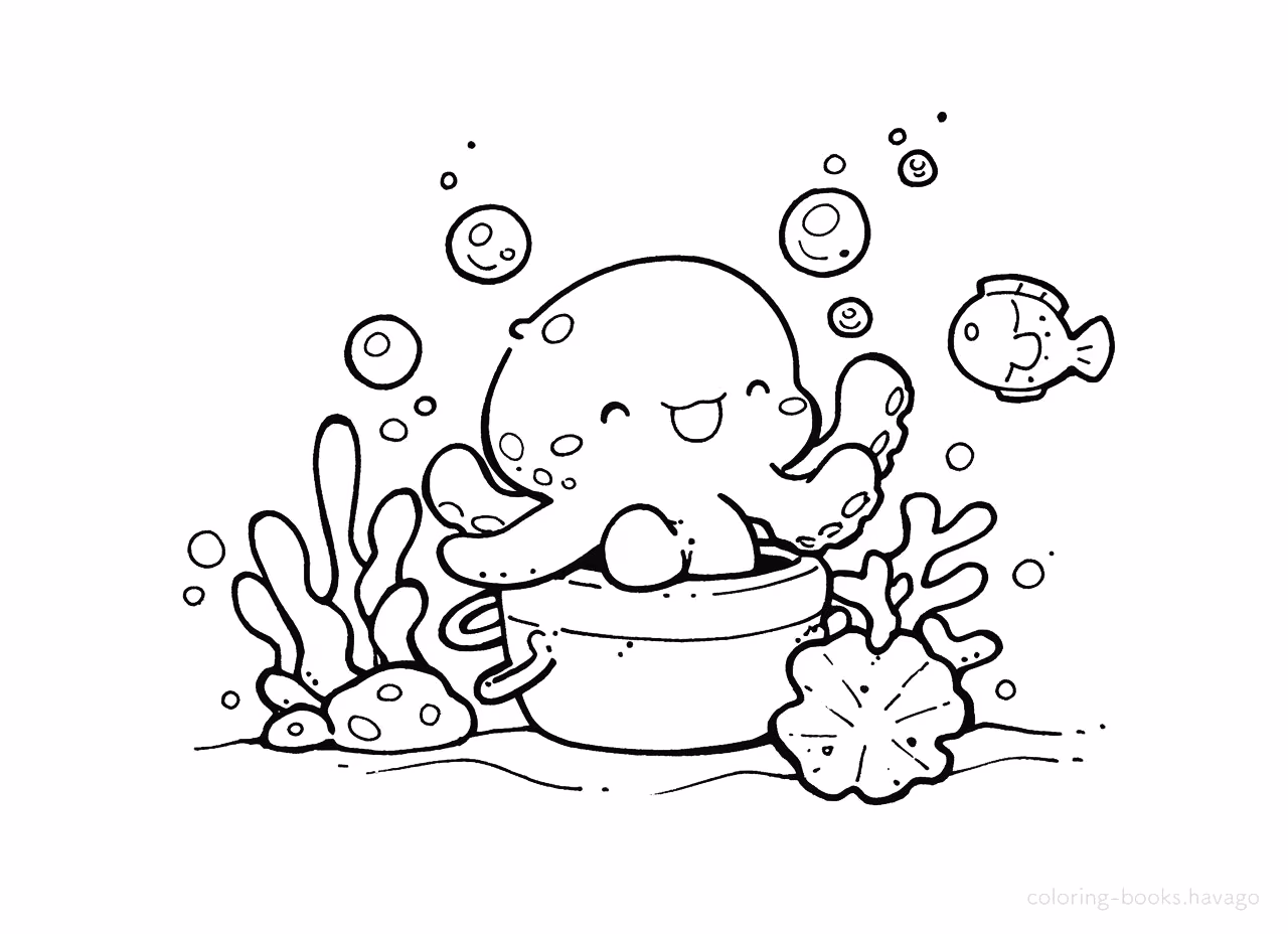 Kawaii para colorir — desenho para imprimir