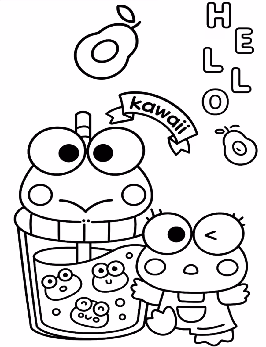 Keroppi para colorir — desenho para imprimir