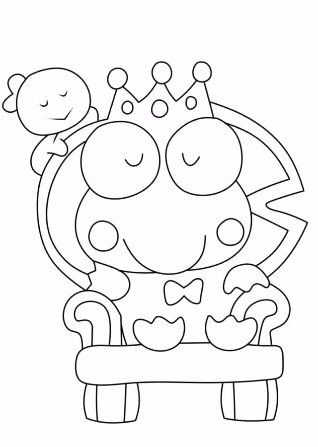 Keroppi para colorir — desenho para imprimir