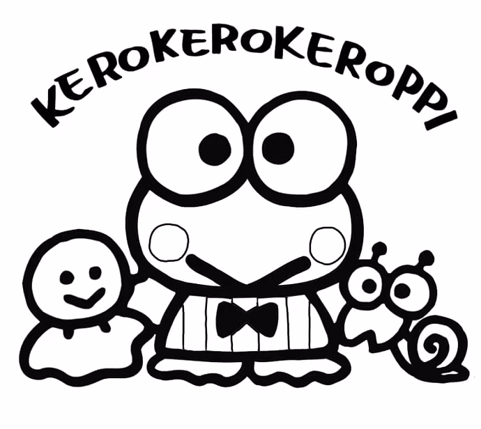 Keroppi para colorir — desenho para imprimir