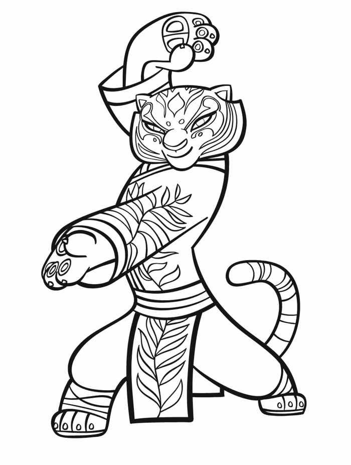 Kung fu panda para colorir — desenho para imprimir