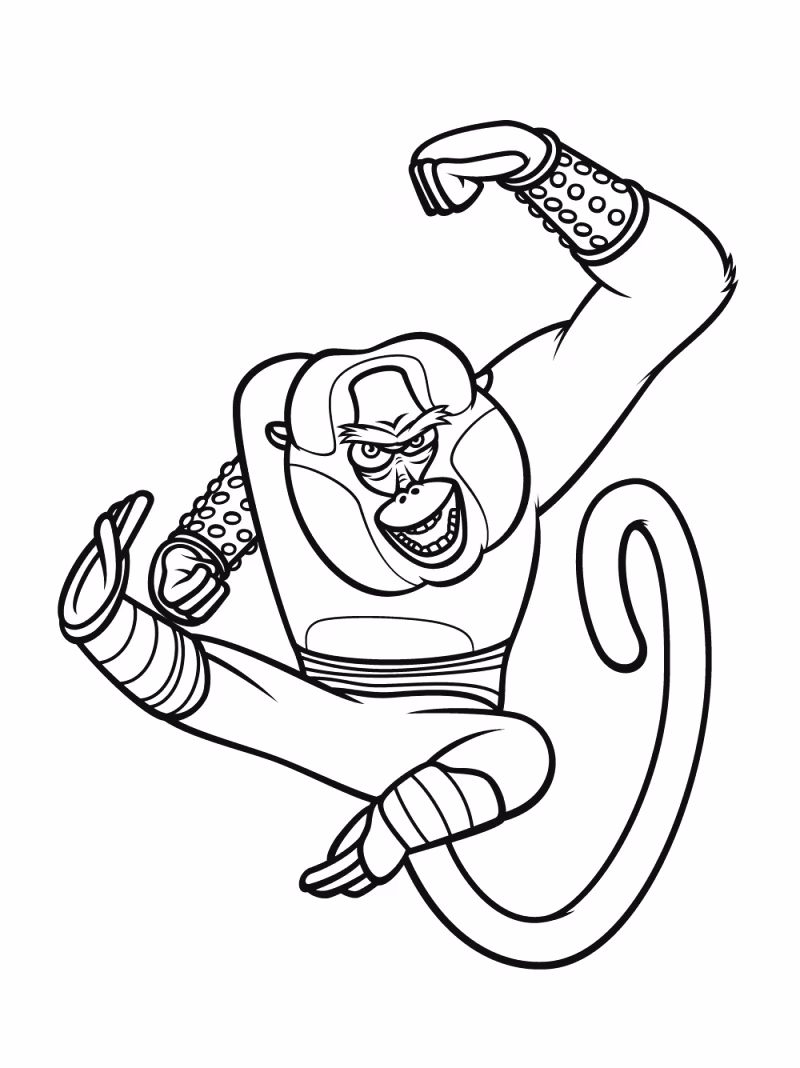 Kung fu panda para colorir — desenho para imprimir