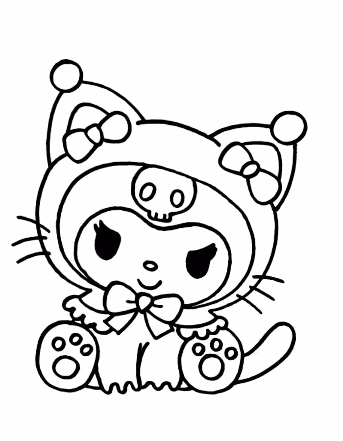 Kuromi para colorir — desenho para imprimir