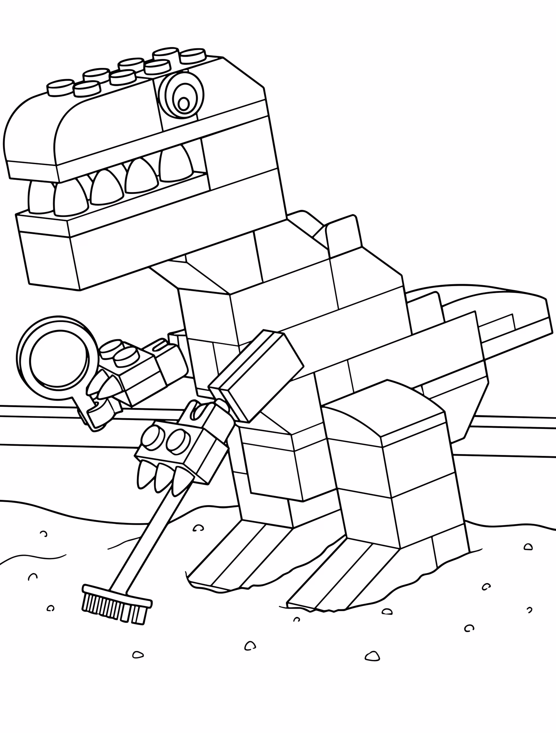 Lego para colorir — desenho para imprimir