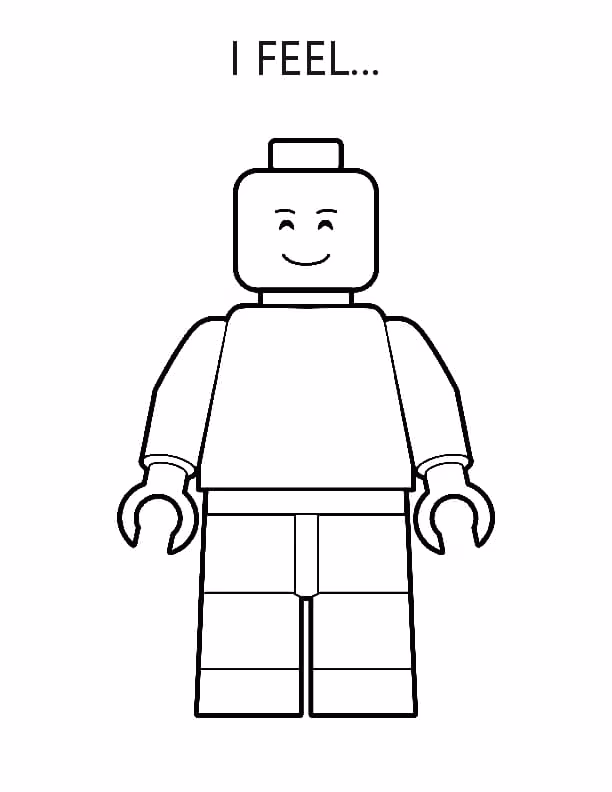Lego para colorir — desenho para imprimir