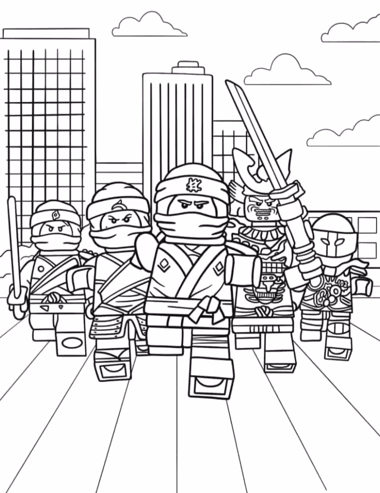 Lego para colorir — desenho para imprimir