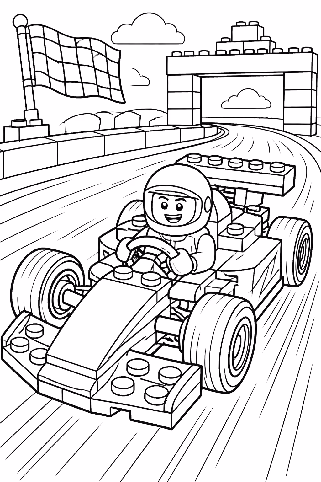 Lego para colorir — desenho para imprimir