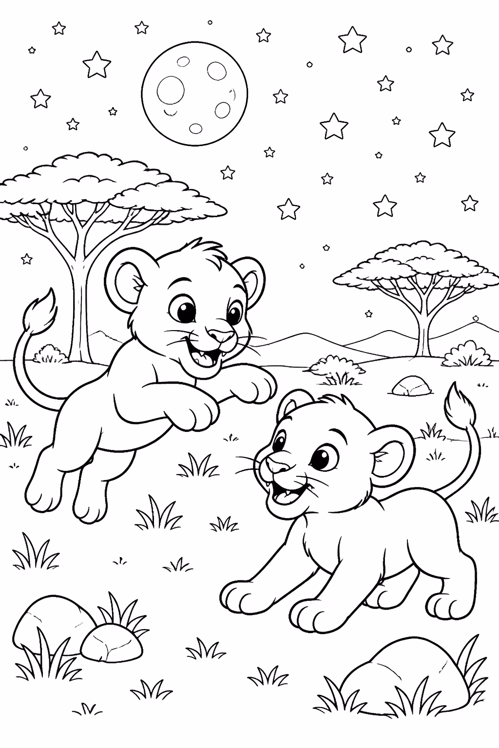 Leoes para colorir — desenho para imprimir
