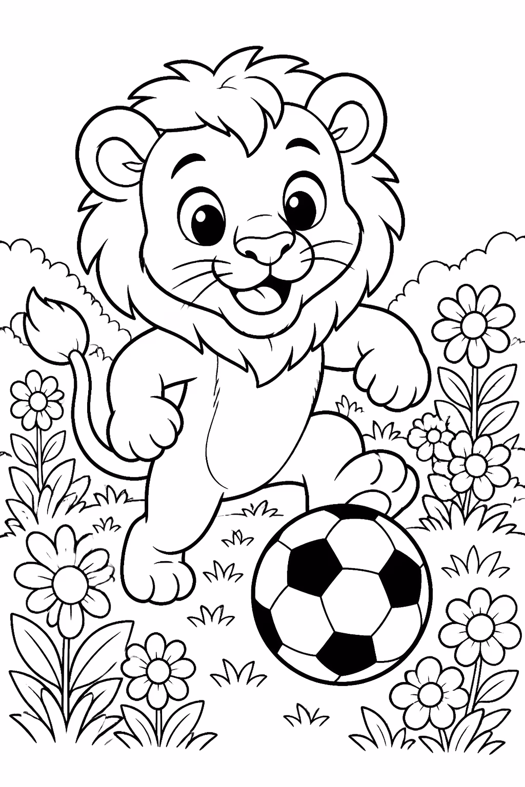 Leoes para colorir — desenho para imprimir