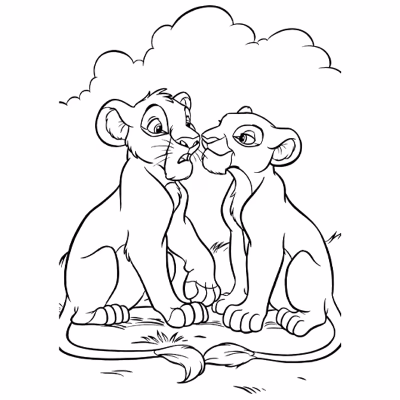 Leoes para colorir — desenho para imprimir