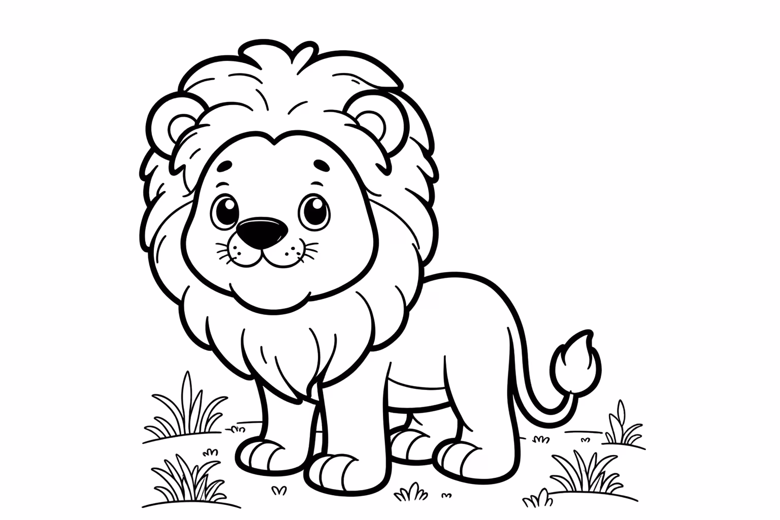 Leoes para colorir — desenho para imprimir