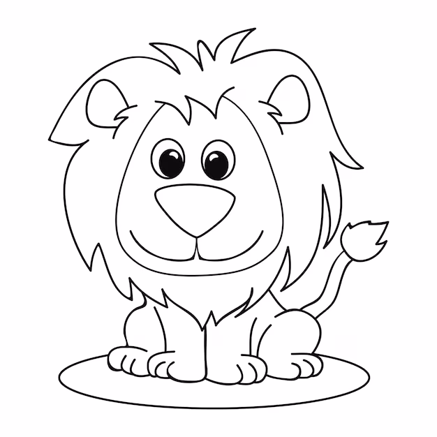 Leoes para colorir — desenho para imprimir
