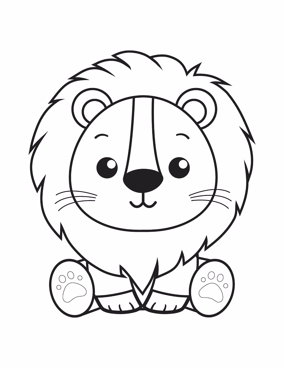 Leoes para colorir — desenho para imprimir