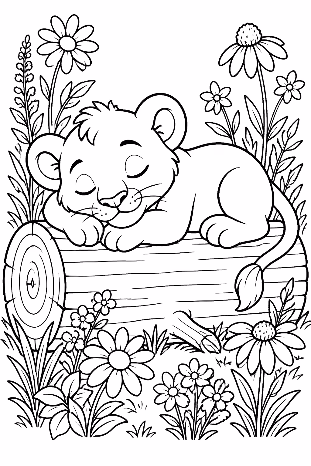 Leoes para colorir — desenho para imprimir