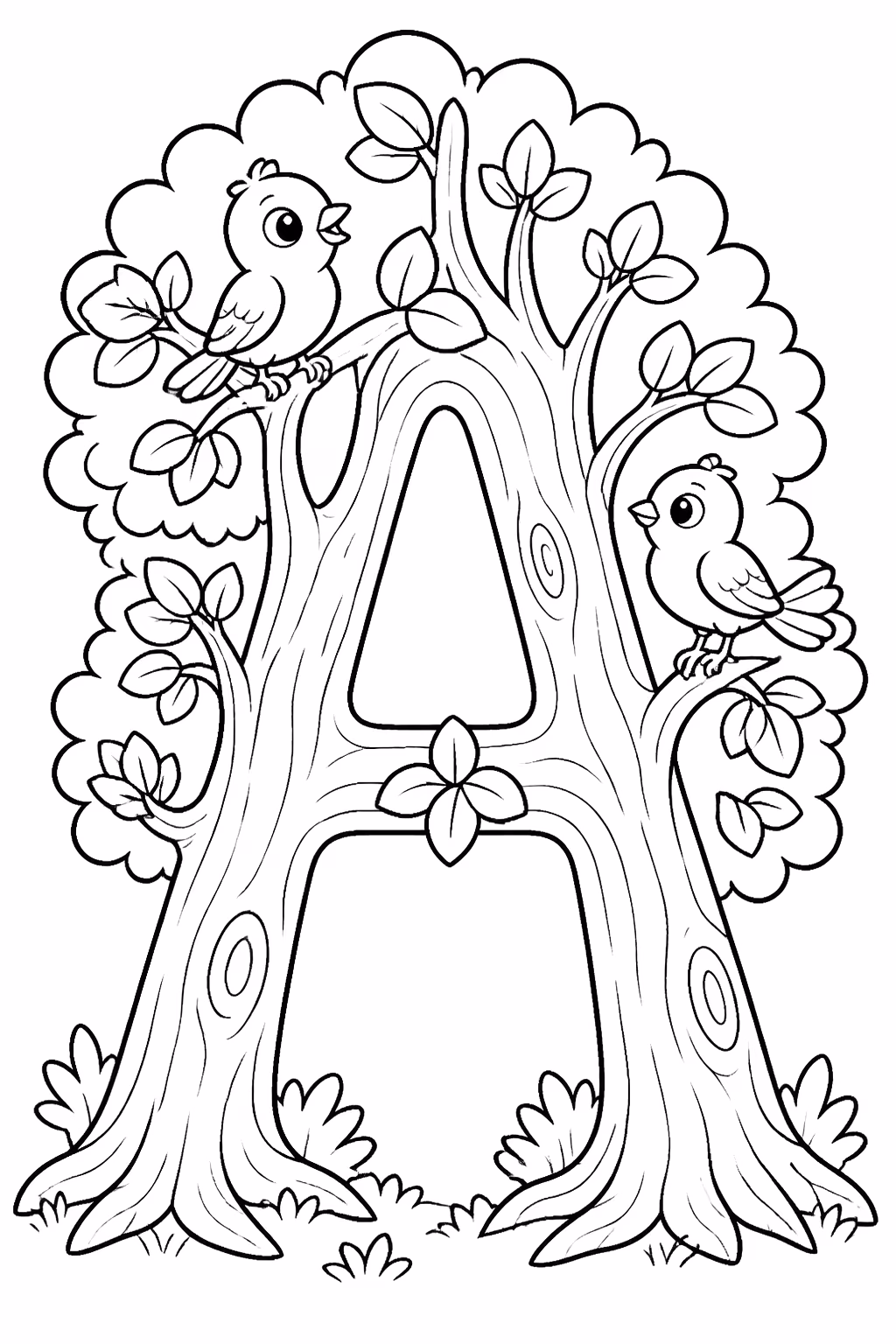 Letras alfabeto para colorir — desenho para imprimir