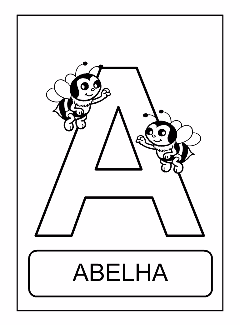 Letras alfabeto para colorir — desenho para imprimir