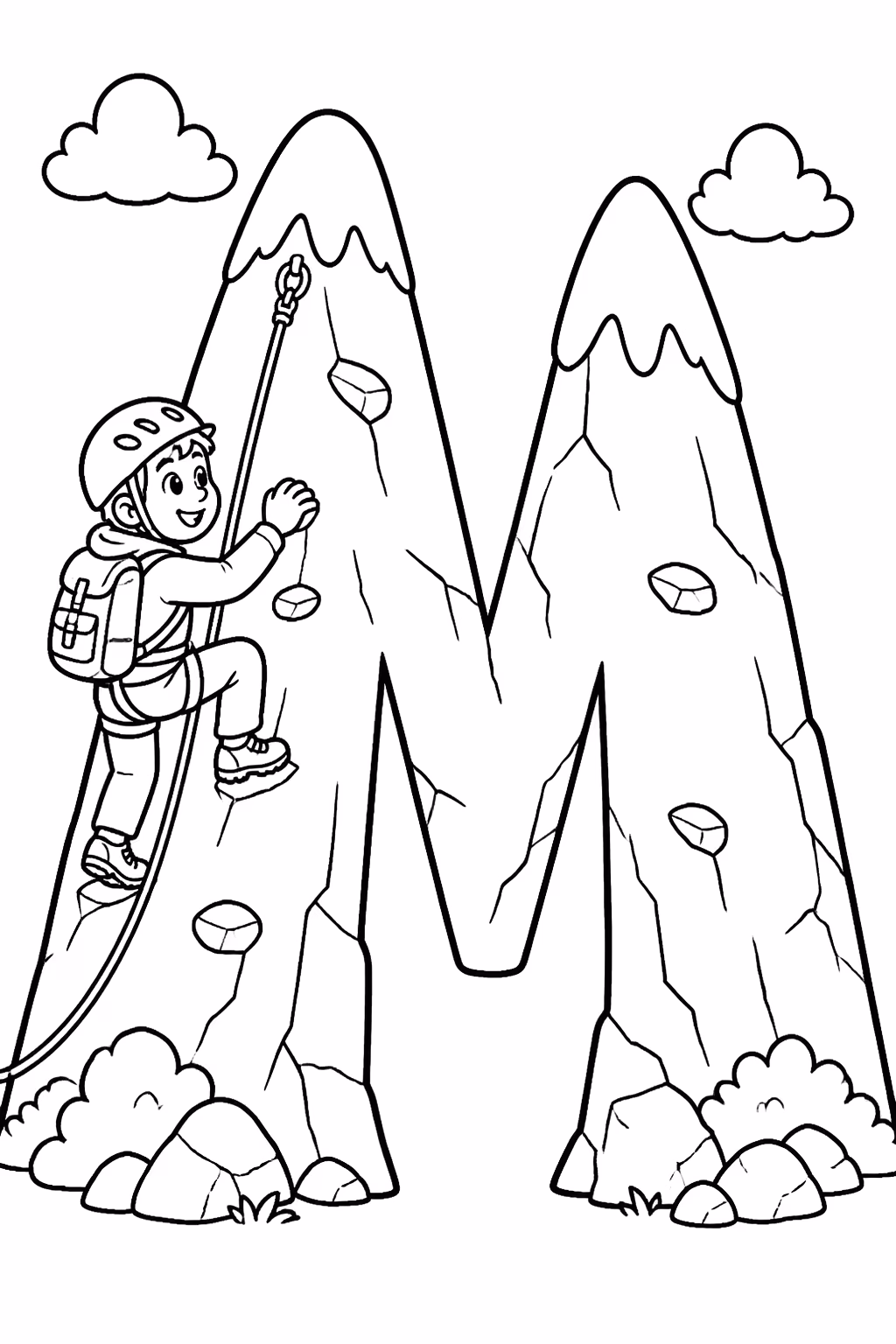 Letras alfabeto para colorir — desenho para imprimir