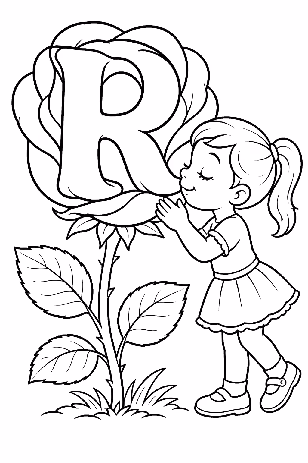 Letras alfabeto para colorir — desenho para imprimir
