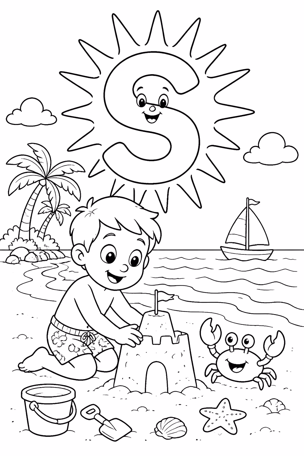 Letras alfabeto para colorir — desenho para imprimir