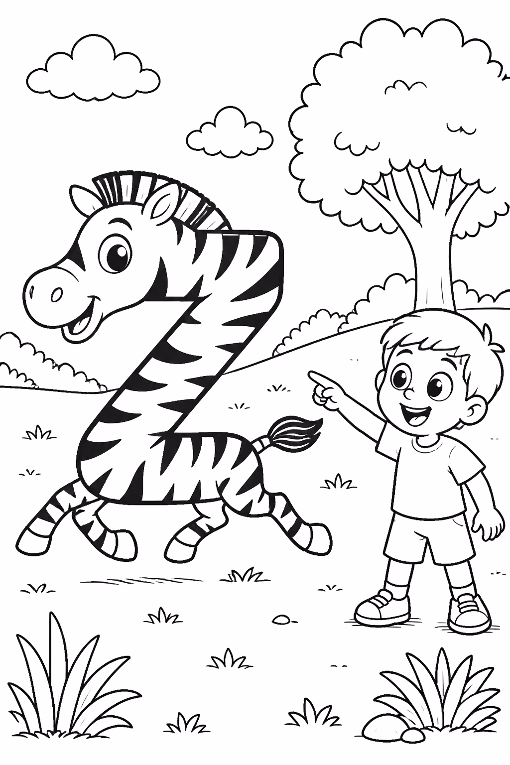 Letras alfabeto para colorir — desenho para imprimir