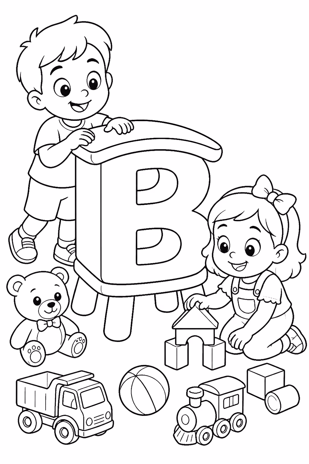 Letras alfabeto para colorir — desenho para imprimir