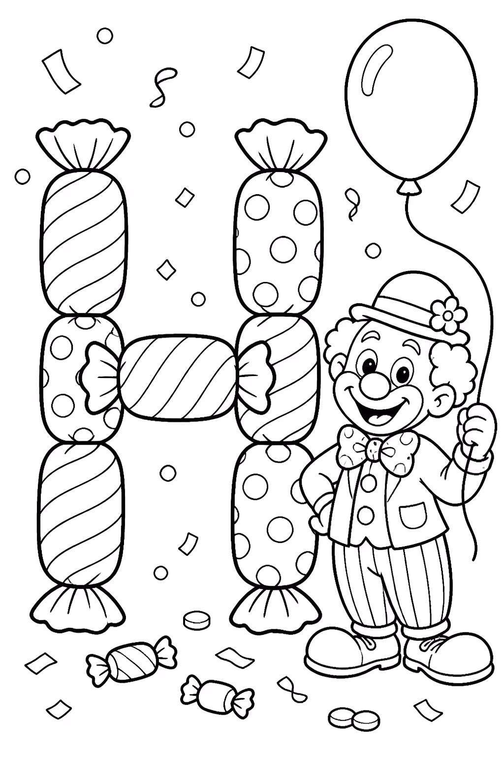 Letras alfabeto para colorir — desenho para imprimir