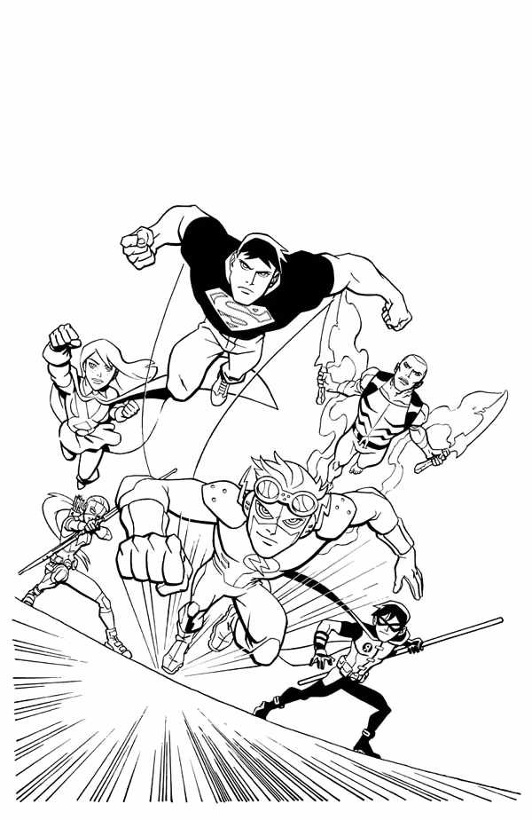 Liga da justica para colorir — desenho para imprimir