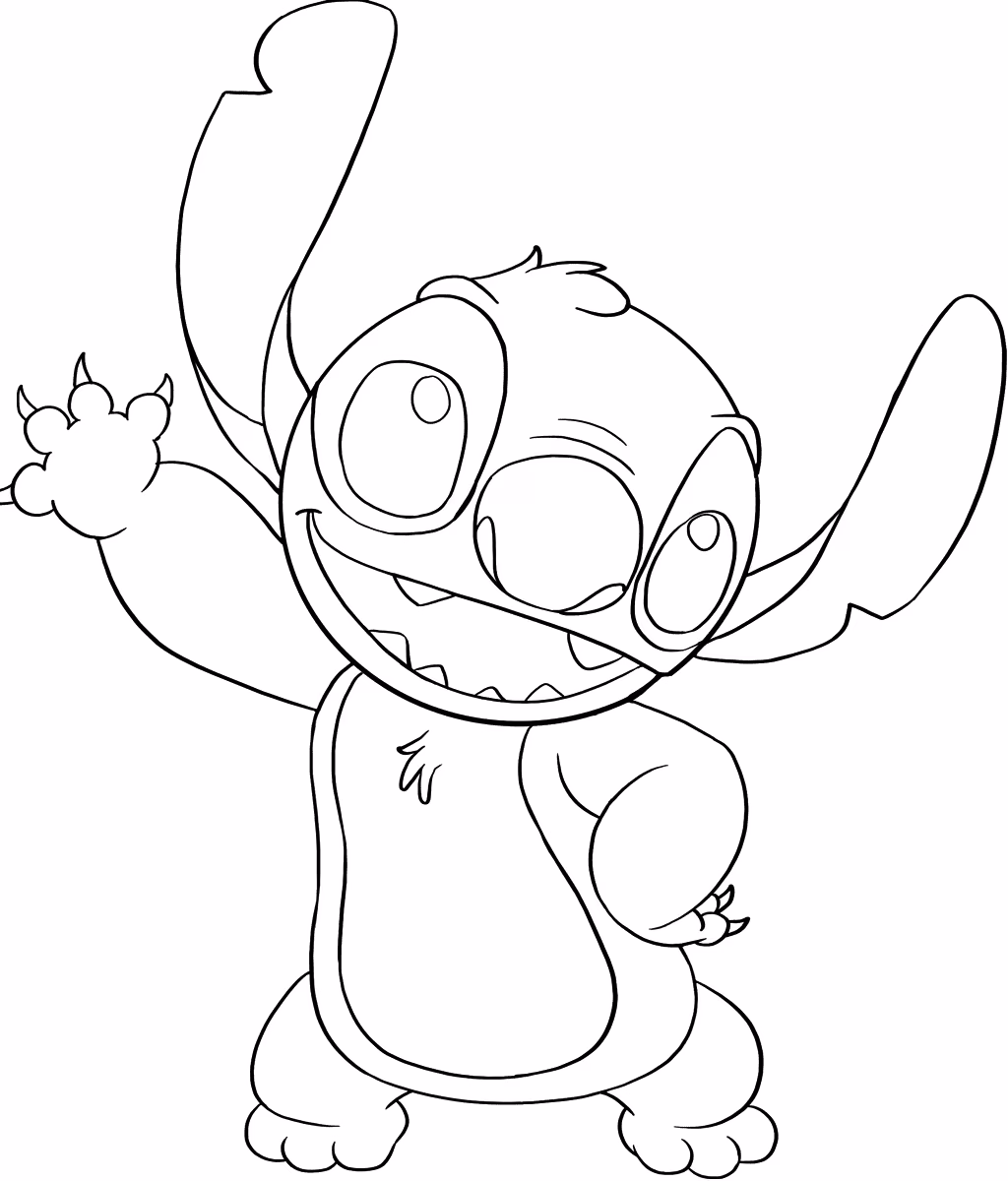 Lilo e stitch para colorir — desenho para imprimir