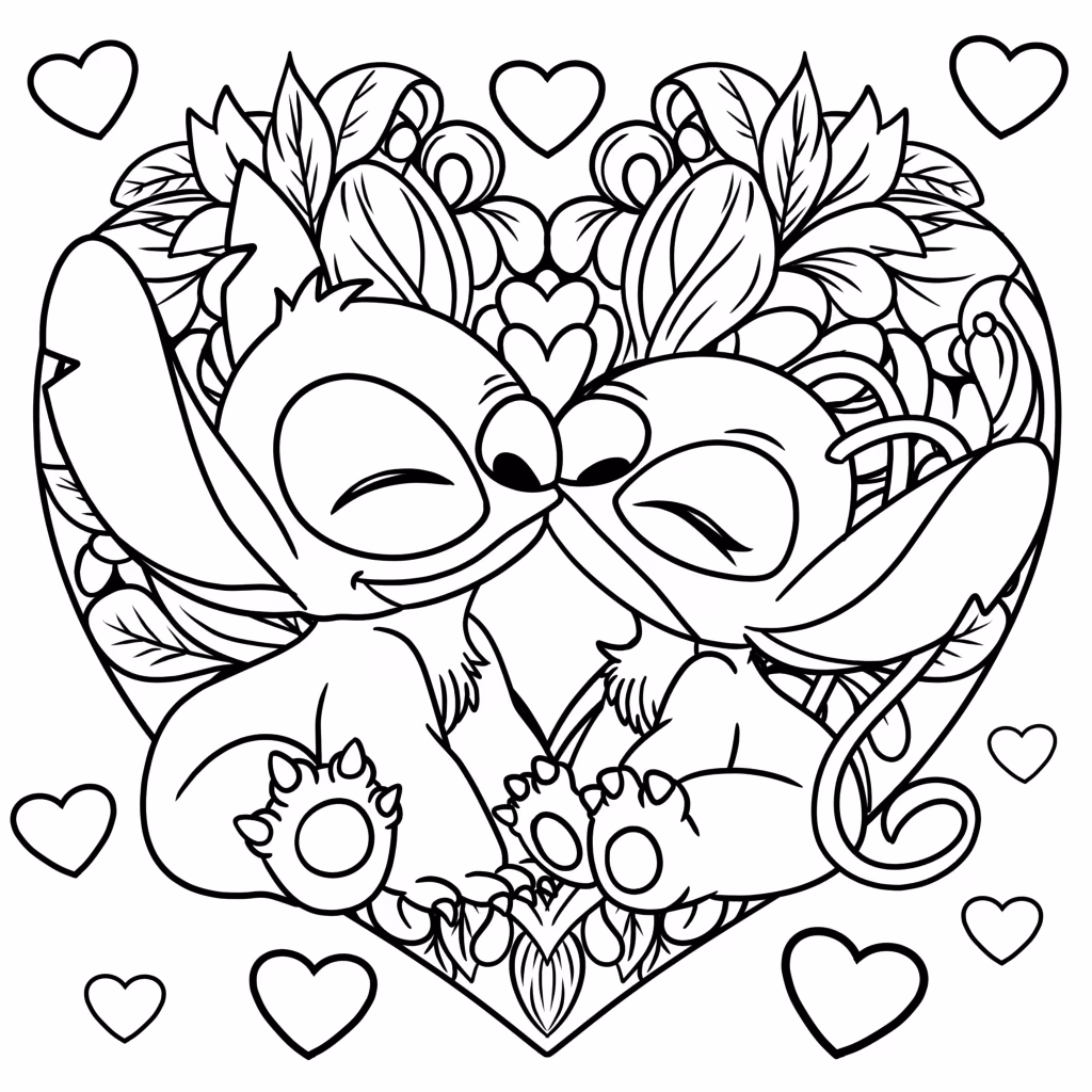 Lilo e stitch para colorir — desenho para imprimir