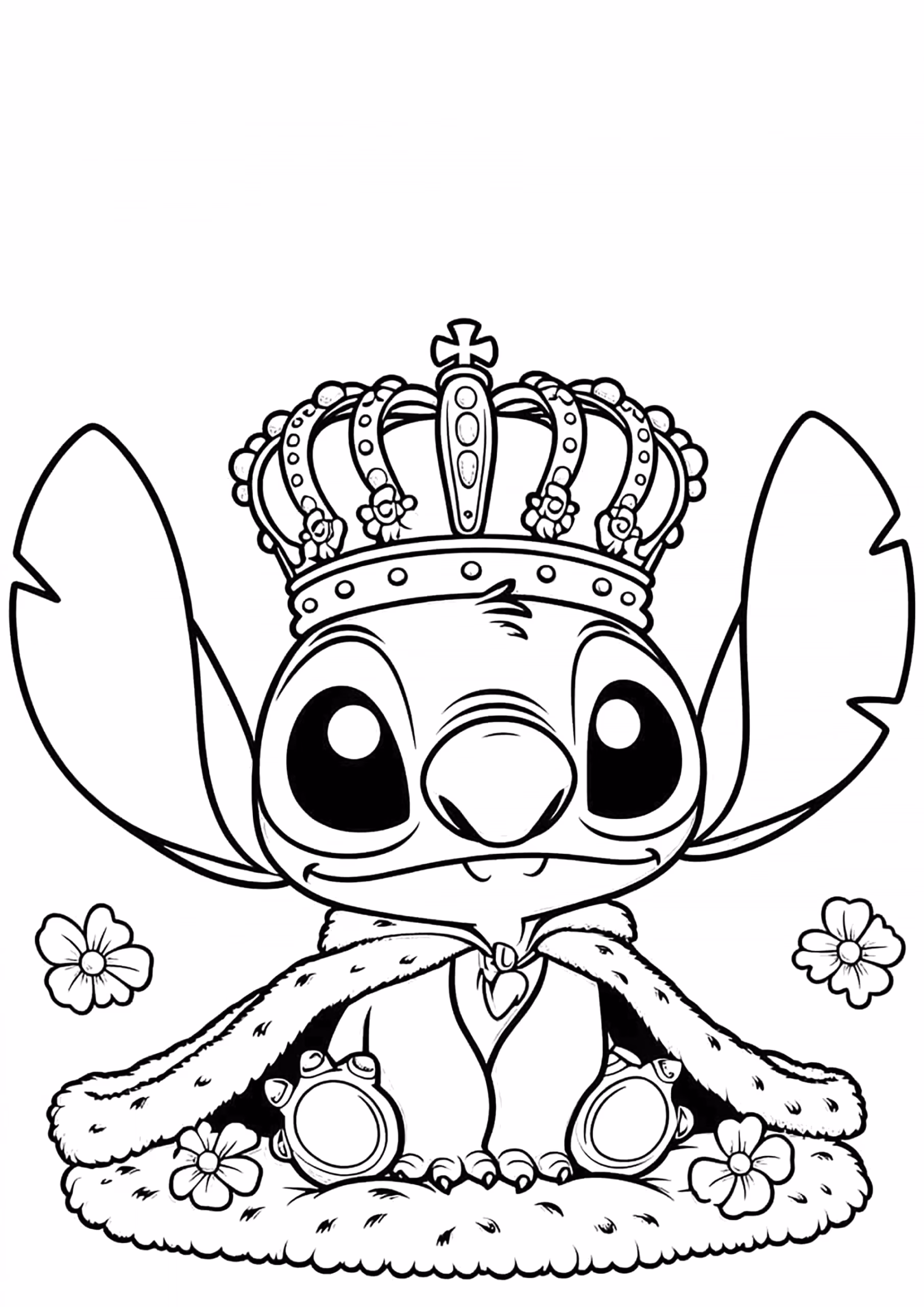 Lilo e stitch para colorir — desenho para imprimir