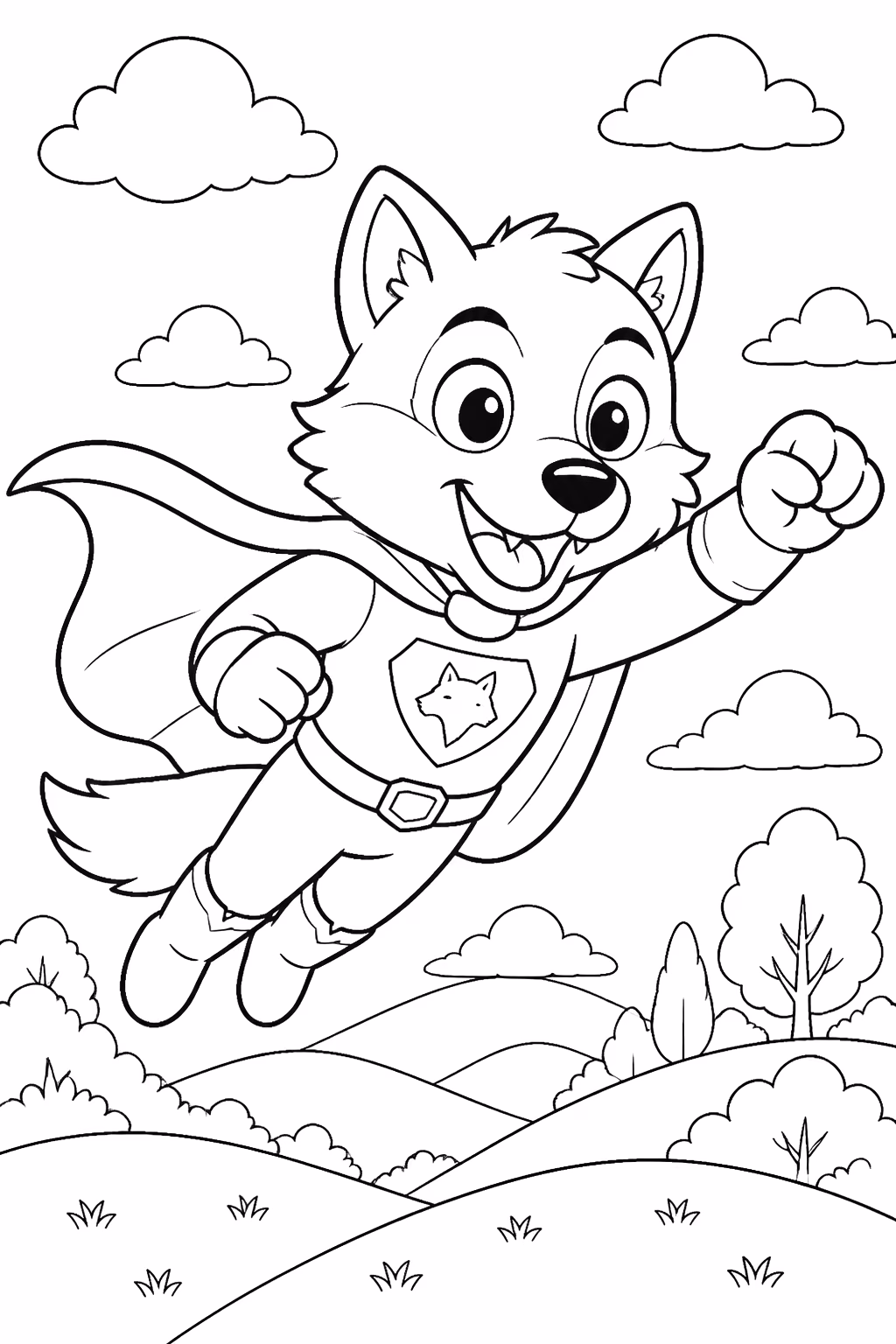 Lobo para colorir — desenho para imprimir