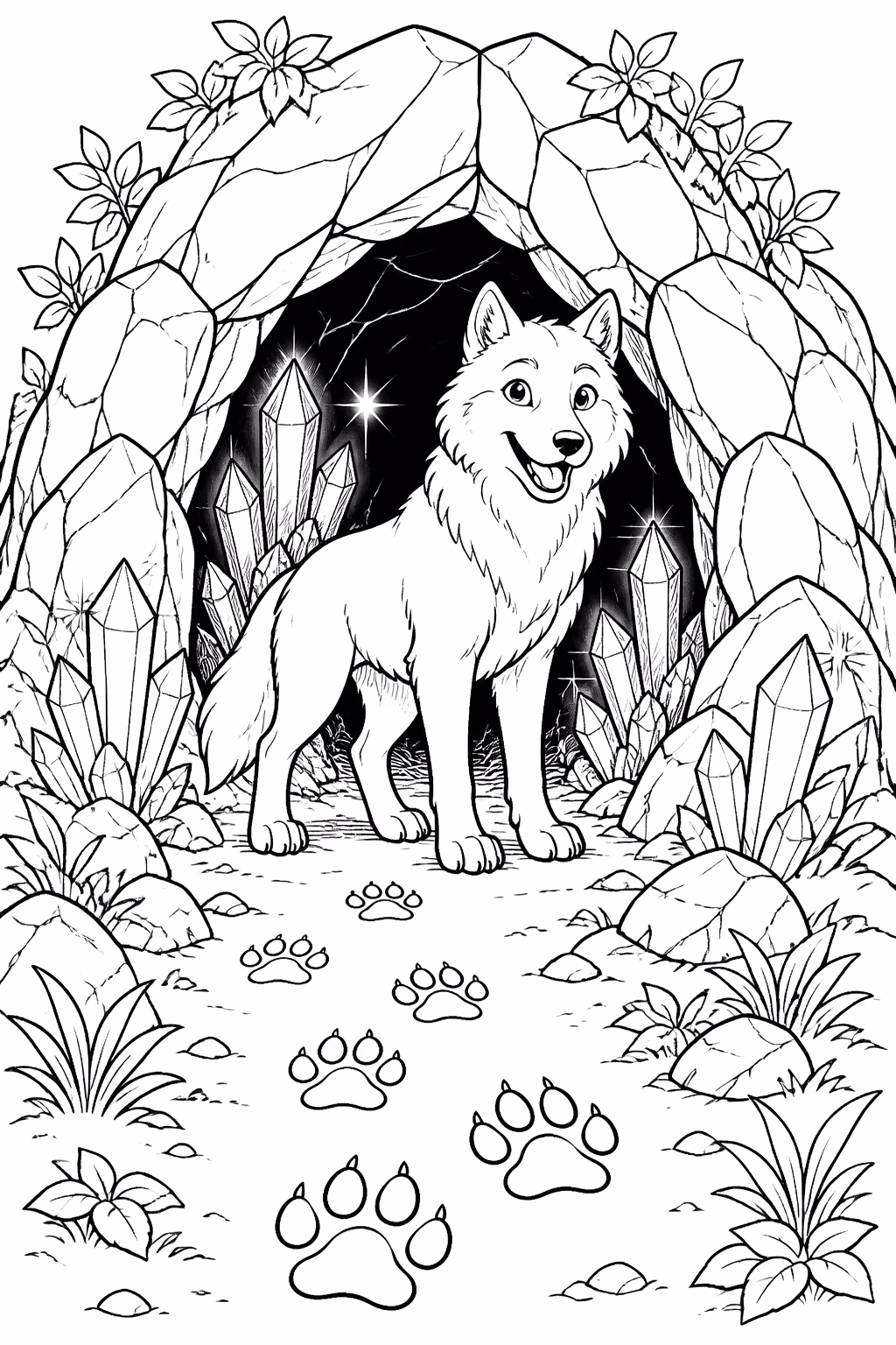 Lobo para colorir — desenho para imprimir