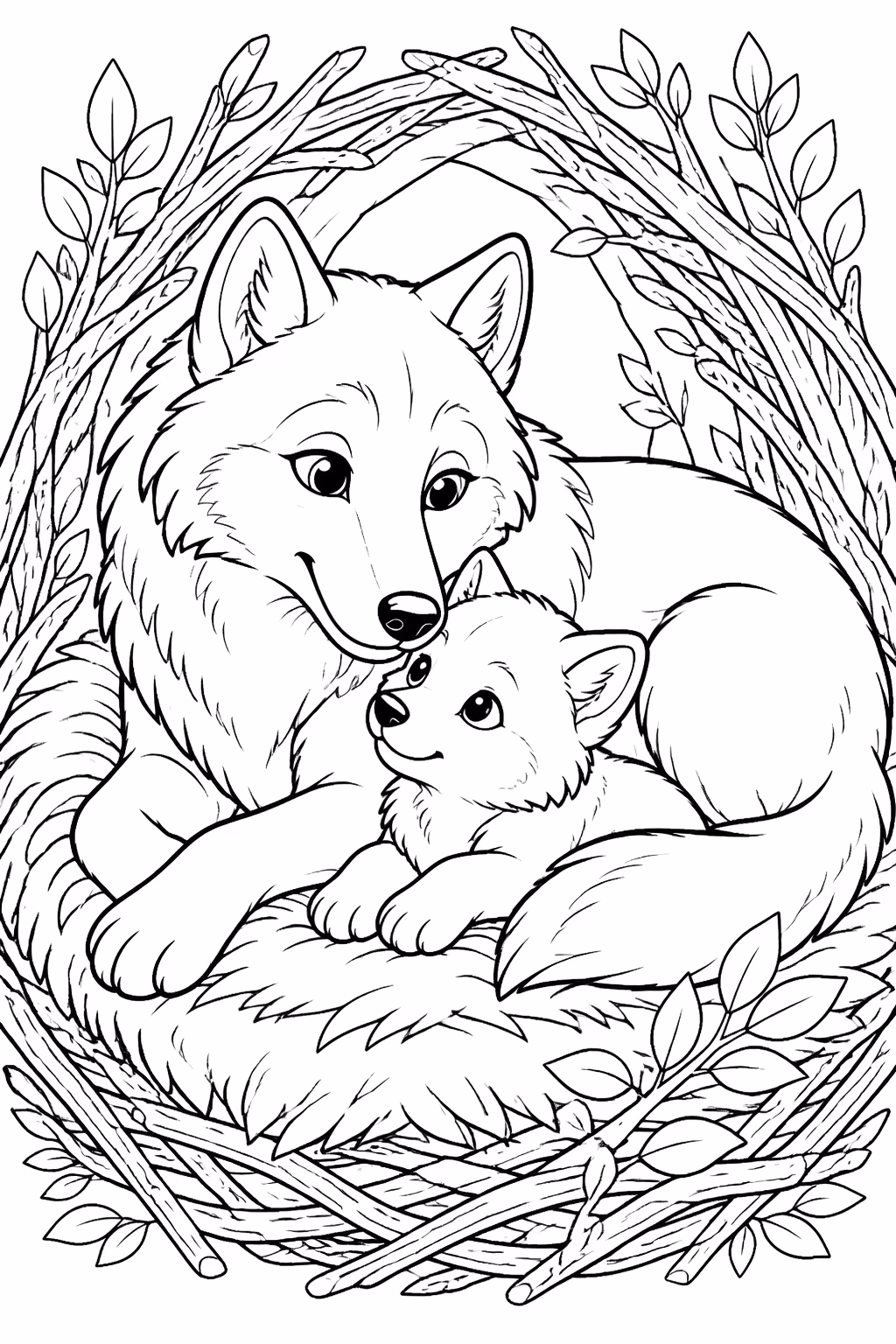 Lobo para colorir — desenho para imprimir