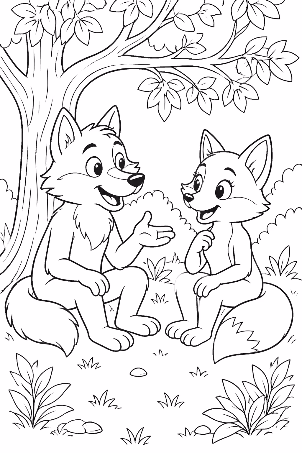 Lobo para colorir — desenho para imprimir