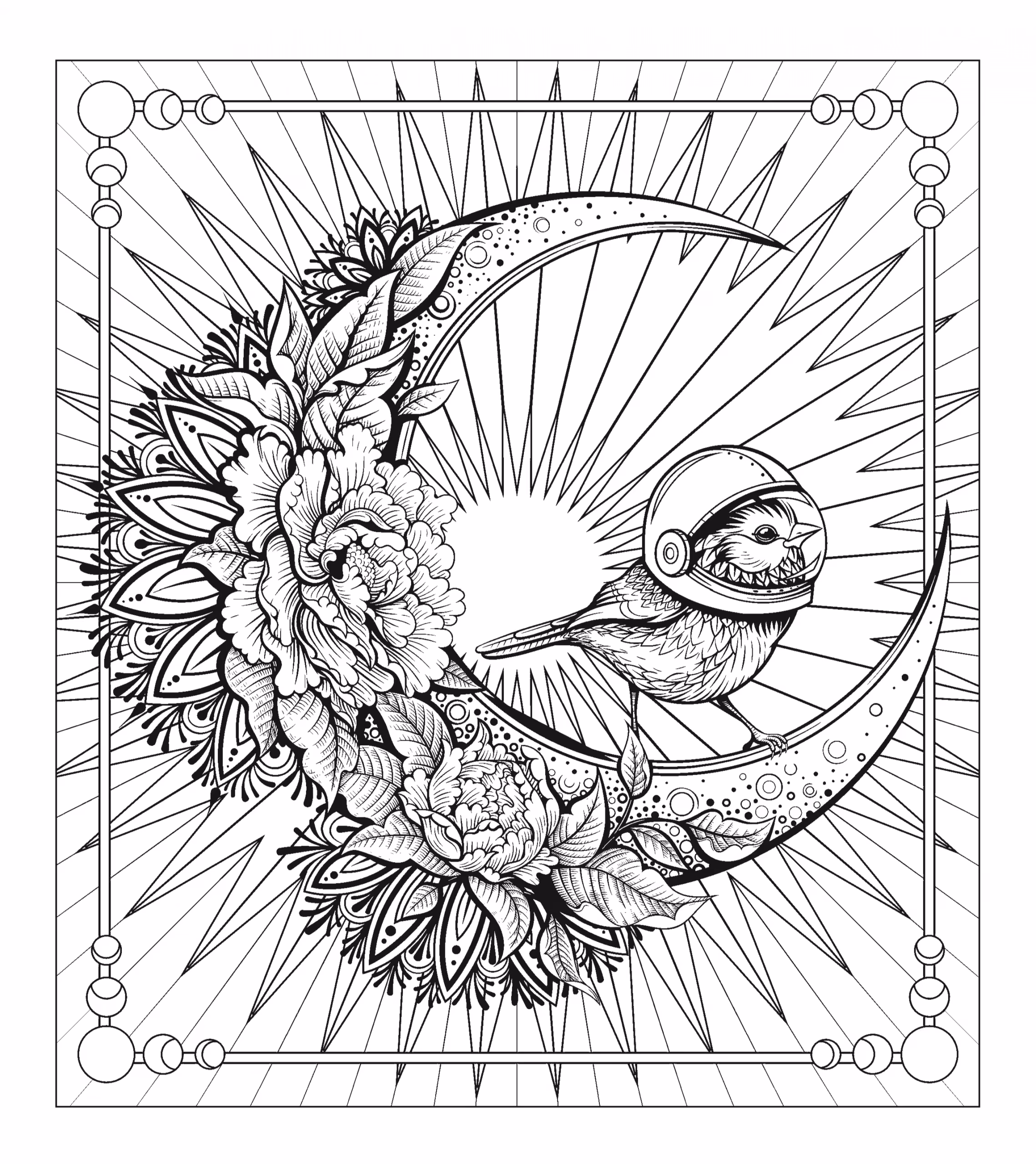 Lua para colorir — desenho para imprimir