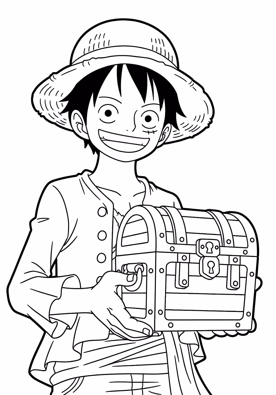 Luffy para colorir — desenho para imprimir