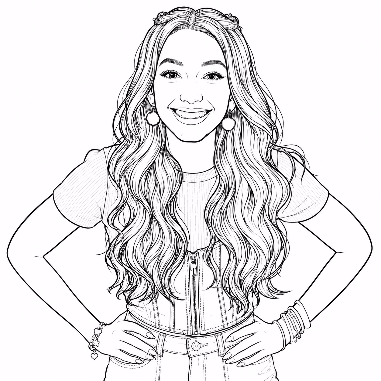 Luluca para colorir — desenho para imprimir