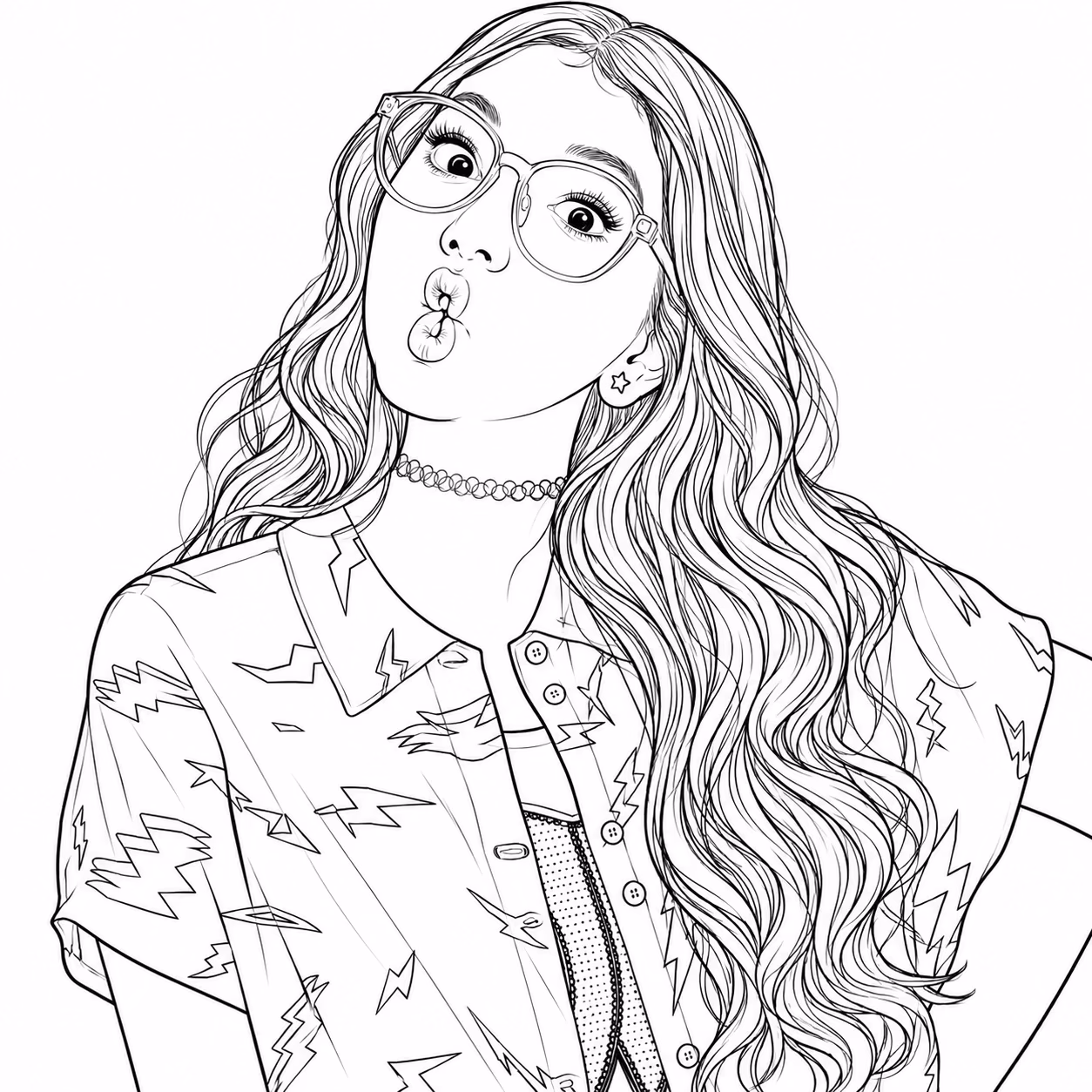 Luluca para colorir — desenho para imprimir