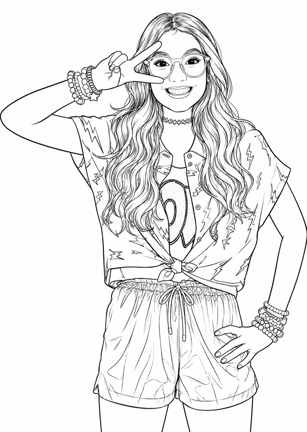 Luluca para colorir — desenho para imprimir