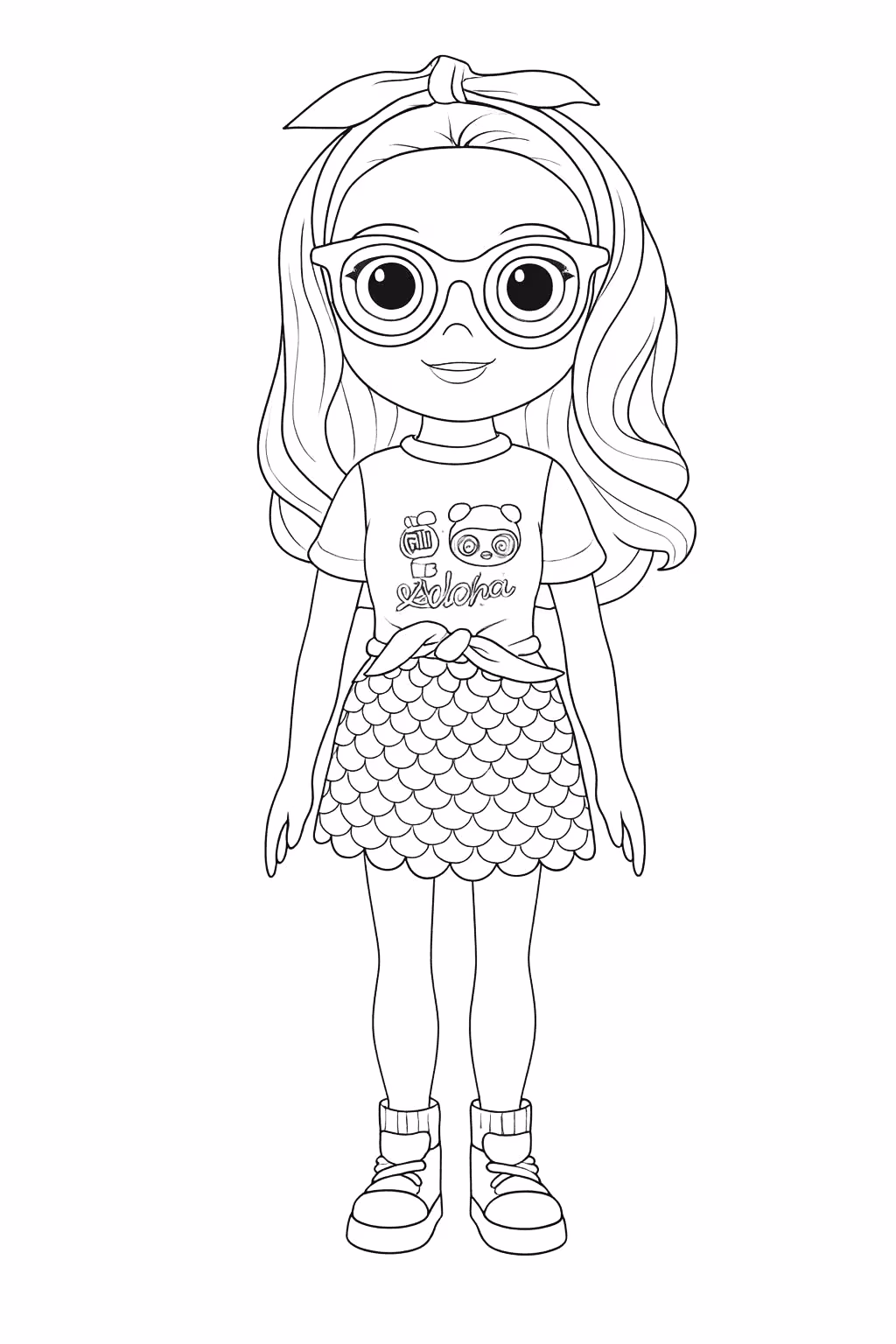 Luluca para colorir — desenho para imprimir