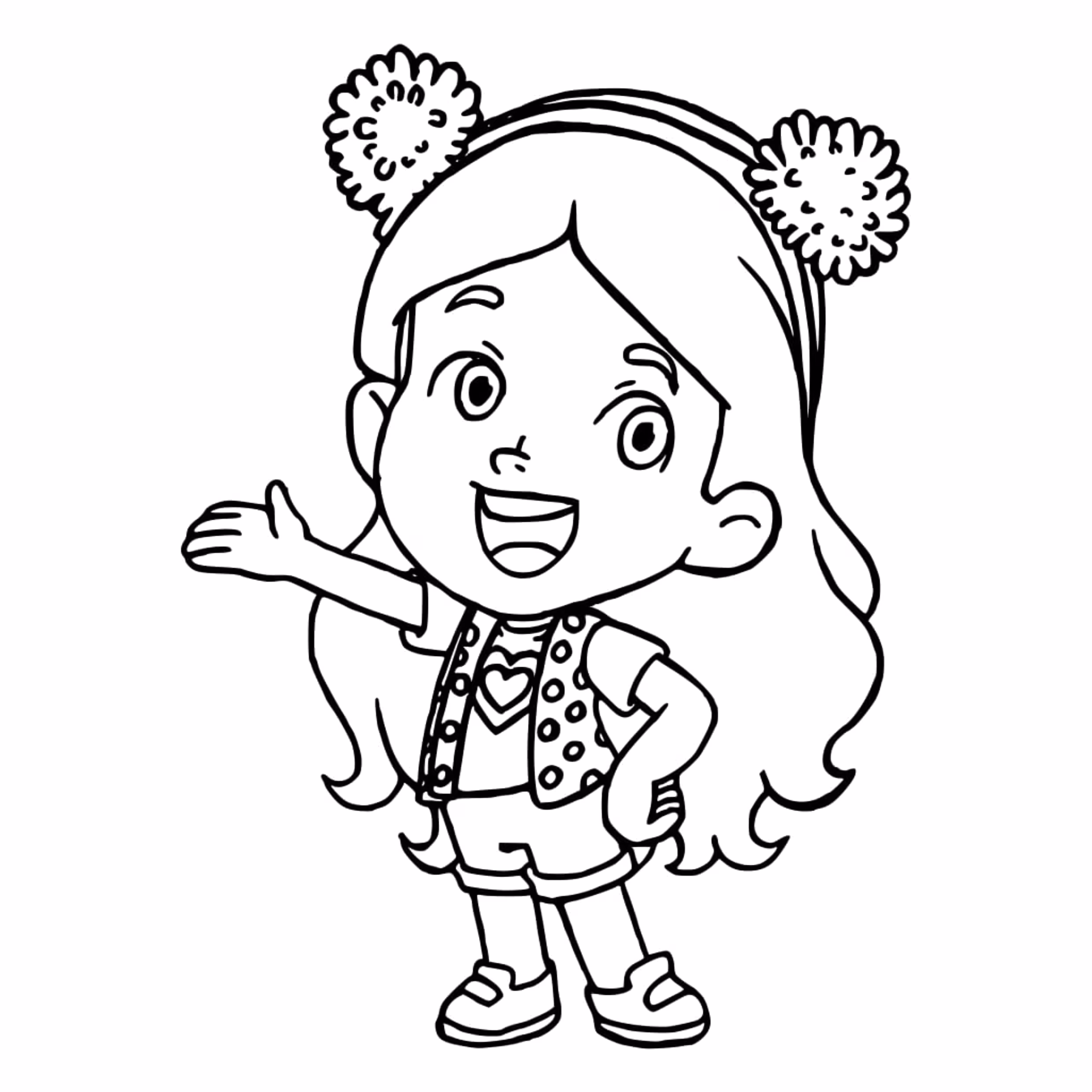 Luluca para colorir — desenho para imprimir