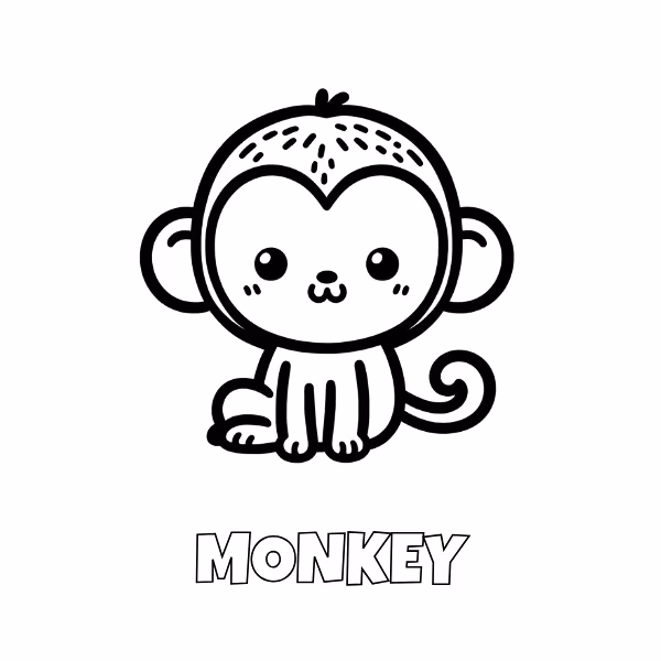 Macacos para colorir — desenho para imprimir