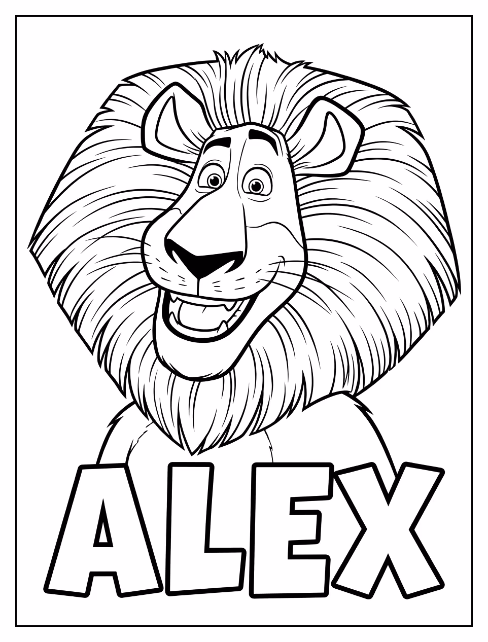 Madagascar para colorir — desenho para imprimir